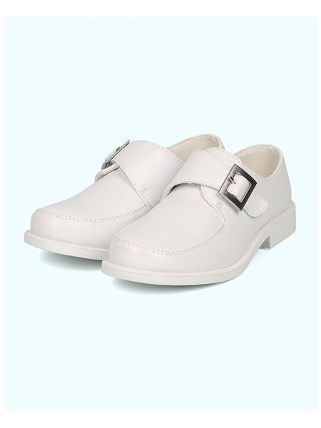 Jackie Boys Dress Shoes: PATENT WHITE -