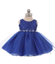 Rayna Baby Girls Dress: ROYAL BLUE
