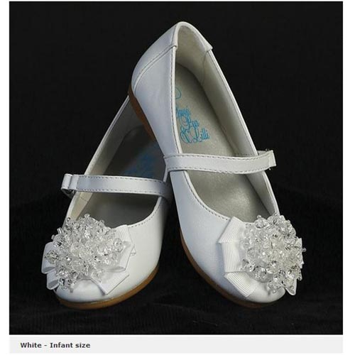 White Flower Girls Dress Shoes