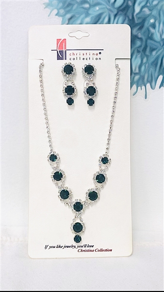 Necklace & Earring Set - Emerald