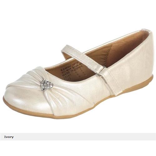 Flower Girls Dress Shoes - WENDY: IVORY