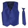 Poly-silk Vest & Neck tie Set - Royal Blue