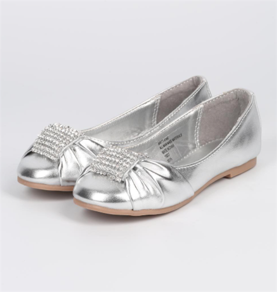 Sahara Teen Girls Flat Shoes - SILVER