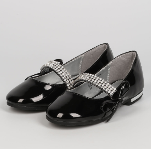 Ashley Girls Dress Shoes - BLACK