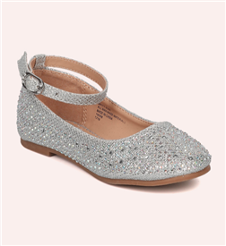 Deeana Glitter Flat Shoes - SILVER