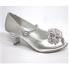 Silver Flower Girls Dress Shoes