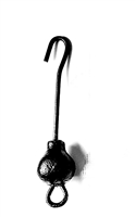 C.S. Bell C-6 Clapper - 4" L, includes leather lanyard