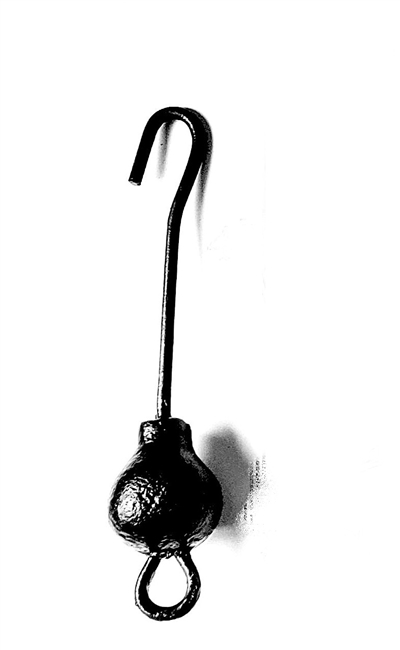 C.S. Bell C-6 Clapper - 4" L, includes leather lanyard