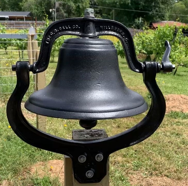 Cast iron patio bell authentic american