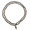 Japa Mala Tahitian Pearl and Leather Necklace