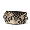 Lafayette Tahitian Pearl and Snakeskin Cuff Bracelet