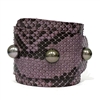 Lafayette Tahitian Pearl and Snakeskin Cuff Bracelet