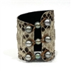 Wendy Mignot New Orleans Tahitian Pearl and Snakeskin Cuff Bracelet
