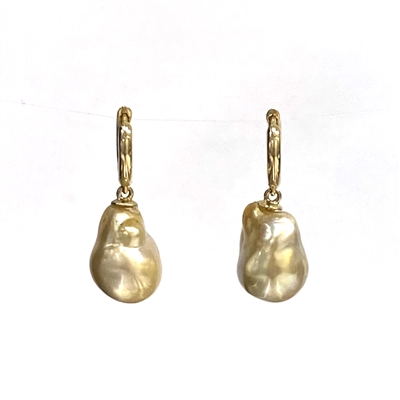 photo of Wendy Mignot South Sea Gold Baroque Pearl Selene Earrings