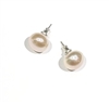 photo of Wendy Mignot Margot Button Pearl Stud Earrings 11-12mm Blush