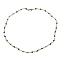 Viola Freshwater Pearl and  33 Turquoise Eternity Necklace
