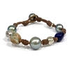 photo of Wendy Mignot Pearl and Leather Precious Stones Gypsy Bracelet 14