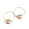 photo of Wendy Mignot Venice Pearl Endless Hoop Gold-Filled Earrings, Blush
