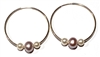 photo of Wendy Mignot 14k Gold-Filled Three Pearl Hoop Earrings - White, Pink, White
