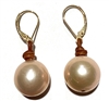 photo of Wendy Mignot Rosie A+ Freshwater Pearl and Leather Earrings Blush-0"