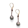 photo of Wendy Mignot Tahitian Pearl and Leather Lizette Earrings