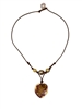 photo of Wendy Mignot Freshwater Pearl and Leather with Atlantic Lions Paw Shell Heart Grove Necklace