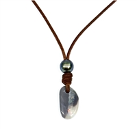 Opal and Tahitian Pearl Saba Necklace by Zak Mignot