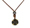 photo of Wendy Mignot Roman Bronze Coin and Tahitian Pearl and Leather Necklace