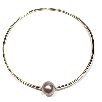 Mahalo Freshwater Pearl 14k Gold Filled Bangle Blush by Wendy Mignot