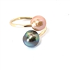 photo of Ohana Tahitian and Freshwater Pearl Single Wrap 14k Gold Filled Ring