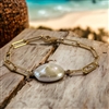 Salvador Paper Clip 14k Gold-Filled Bracelet with Freshwater Pearl