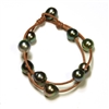 photo of Wendy Mignot Music Two Strand Tahitian Pearl and Leather Bracelet