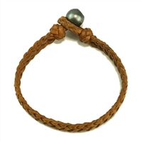photo of Wendy Mignot Dallas Tahitian Pearl and Leather Bracelet