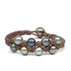photo of Wendy Mignot Jacque Fishtail Braided Tahitian Pearl and Leather Bracelet
