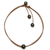 photo of Wendy Mignot Signature Tahitian Pearl and Leather Necklace