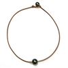 photo of Wendy Mignot Bora Bora Single Tahitian Pearl and Leather Necklace