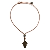 photo of Wendy Mignot Byzantine Ornate Cross and Tahitian Pearl and Leather Necklace