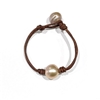 photo of Wendy Mignot Baby Coastal Single Freshwater Pearl and Leather Bracelet Blush