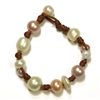 photo of Wendy Mignot Gypsy Freshwater Pearl and Leather Bracelet