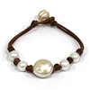 photo of Wendy Mignot Freshwater Pearl and Leather Sunlight Bracelet