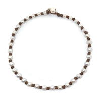 photo of Wendy Mignot Small World Freshwater Pearl and Leather Necklace