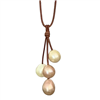 photo of Wendy Mignot Raindrops Freshwater Four Pearl and Leather Deluxe Necklace