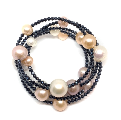 Cabaret Spinel and Pearl Bracelet, Multicolor |  Wendy Mignot