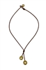 photo of Wendy Mignot Rain Two Drop South Sea Gold Pearl and Leather Necklace