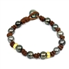 photo of Wendy Mignot All Around the World Tahitian Pearl and Leather with 22k Gold Bead Bracelet