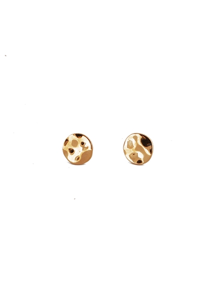 Coin Hammered Stud Earring by Janesko