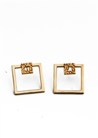 Corset Double Square Earring by Janesko