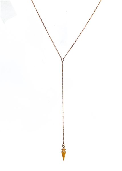 Plumb Bob Lariat Necklace by Janesko