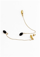 Custom Onyx Chain Drop Earrings