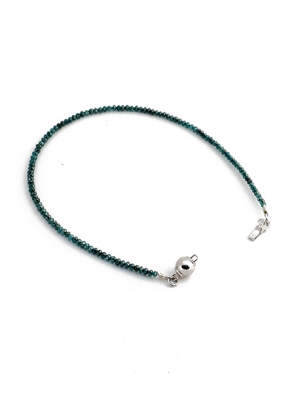 Custom Aqua Diamond Bracelet